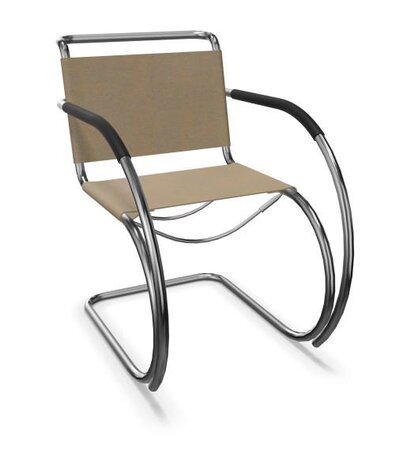 Thonet S 533 LF | Freischwinger mit Armlehnen- Standard, Kernleder schlammgrau