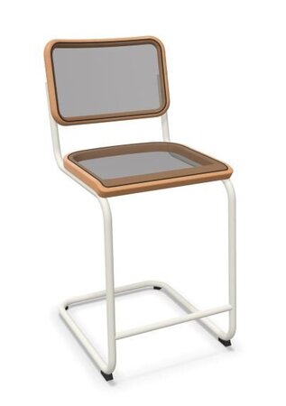 Thonet S 32 VH | Barhocker- Gestell reinweiß (TS 9010) lackiert