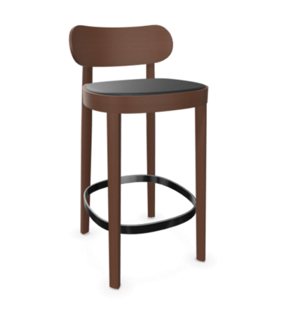 Thonet 118 SPHT-Buche Nussbaum (TP 24) gebeizt I-Nussbaum (TP 24) gebeizt I-LEDER I - Nero 622