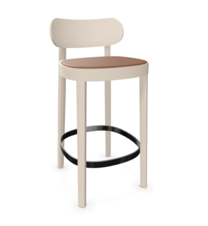Thonet 118 SPHT-Buche Weiß (TP 200) lasiert gebeizt II-Weiß (TP 200) lasiert gebeizt II-LEDER I - New Cognac 680