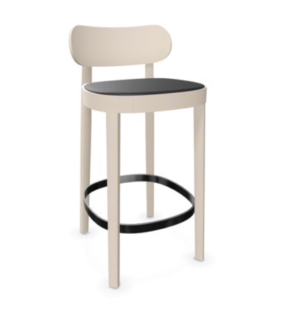 Thonet 118 SPHT-Buche Weiß (TP 200) lasiert gebeizt II-Weiß (TP 200) lasiert gebeizt II-LEDER I - Nero 622