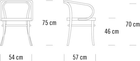 Thonet 209 P | Bugholzstuhl mit Armlehnen