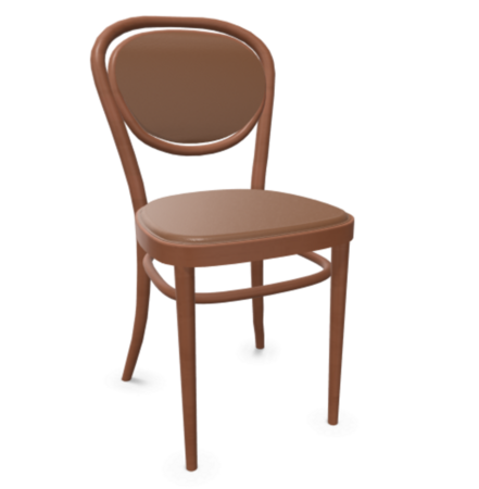 Thonet 215 P | Bugholzstuhl - Buche Kirschbaum (TP 44) - LEDER I - New Cognac 680