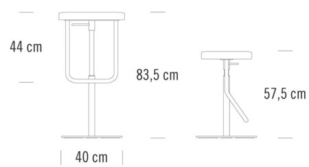 Thonet S 123 PH | Barhocker