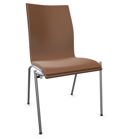Thonet S 168 P-Buche Nussbaum (TP 24) gebeizt I-LEDER I - New Cognac 680