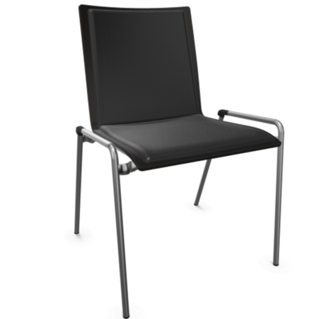 Thonet S 262 P-Buche Schwarz (TP 29) gebeizt I-LEDER I - Nero 622