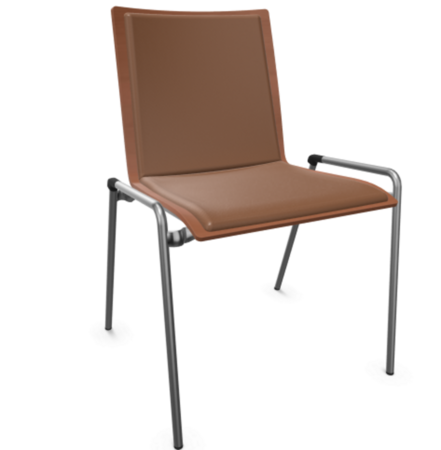 Thonet S 262 P-Buche Kirschbaum (TP 44) gebeizt I-LEDER I - New Cognac 680