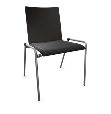 Thonet S 262 SP-Buche Schwarz (TP 29) gebeizt I-LEDER I - Nero 622
