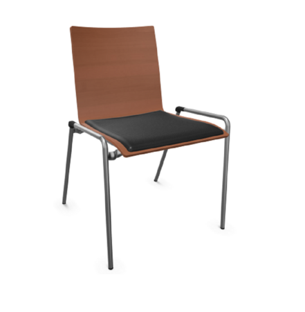 Thonet S 262 SP-Buche Kirschbaum (TP 44) gebeizt I-LEDER I - Nero 622