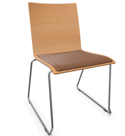 Thonet S 182 SPST | Stahldrahtstuhl - Buche Natur (TP 17) - LEDER I - New Cognac 680