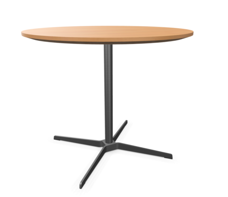 Edelstahloptik - Buche natur (TP 17) - Durchmesser 90 cm - Unterseite umlaufend abgeschrägt, MDF klar lackiert