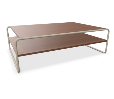 warmgrau (TS 3005) lackiert  -  Buche nussbaum (TP 24) gebeizt