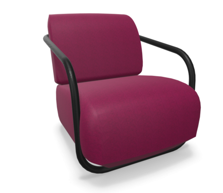 Esche schwarz mit Naturholzlack lackiert  -  Divina Melange 3 620 pink (Stoff IV)