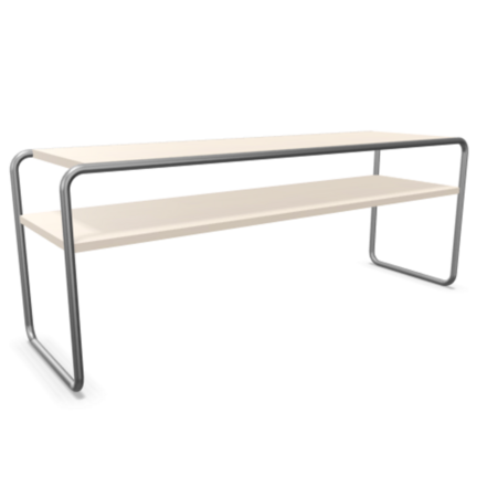 Thonet S 43 Klassik-Chrom-Buche Weiß (TP 200) lasiert gebeizt II