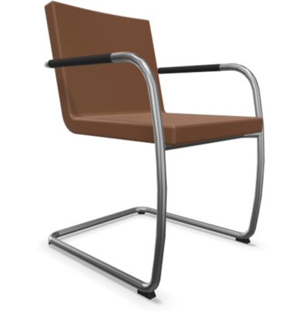 THONET S 60 V-Chrom-LEDER I - New Cognac 680