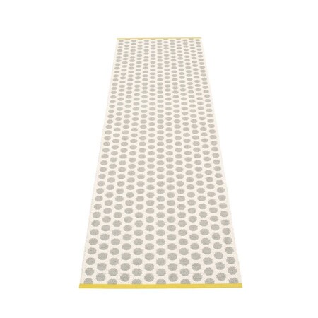 Pappelina Noa - Warm Grey · Vanilla · Mustard Edge - 70 x 250 cm