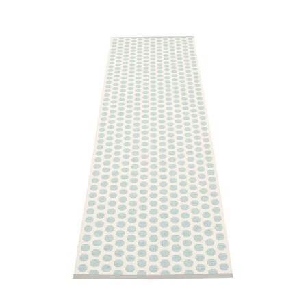 Pappelina Noa - Pale Turquoise · Vanilla · Warm Grey Edge - 70 x 250 cm