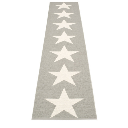 Pappelina Viggo One - Warm Grey · Vanilla - 70 x 350 cm