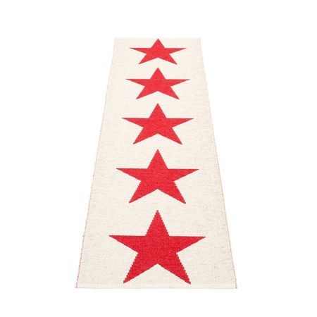 Pappelina Viggo One - Red · Vanilla  - 70 x 250 cm