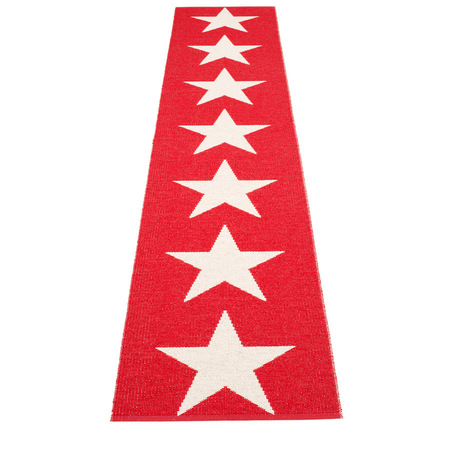 Pappelina Viggo One - Red · Vanilla - 70 x 350 cm