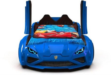 Autobett Lambo mit Flügeltüren-Kinderbett -Blau