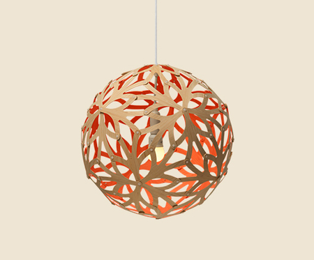 David Trubridge Floral Pendelleuchte Ø 60 cm - Zweifarbig rot (Pfirsich)