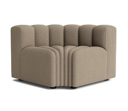 Nor11 Studio Outdoor Corner-Sofamodul: Sunbrella Savane: Coconut J233