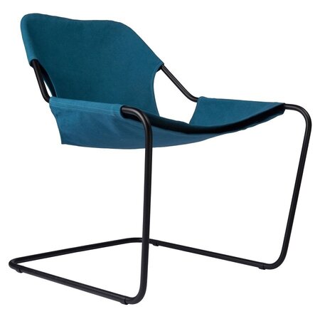 Objekto Paulistano Outdoor Sessel - Blau / Gestell schwarz