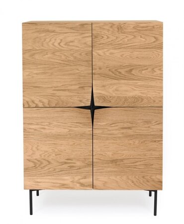 Morana Flop Highboard - Oak/Black