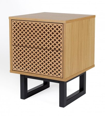Morana Camden Bedside Diamond Print Oak