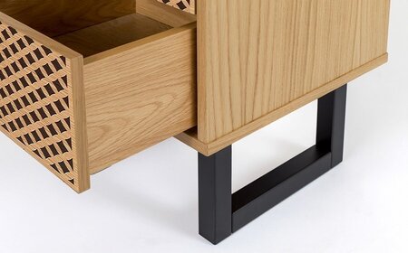 Morana Camden Bedside Diamond Print Oak