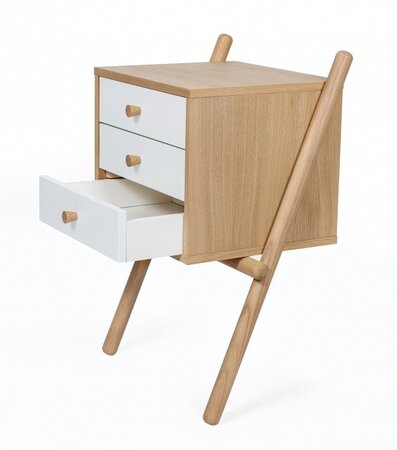 Morana Wiru Side Table 3D - Oak White