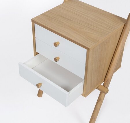 Morana Wiru Side Table 3D - Oak White