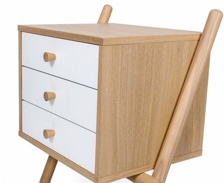 Morana Wiru Side Table 3D - Oak White