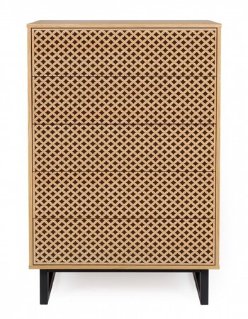 Morana Camden Bedroom Chest Diamond Print Oak