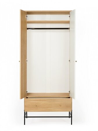 Morana Flora Wardrobe 2 Doors - Oak White