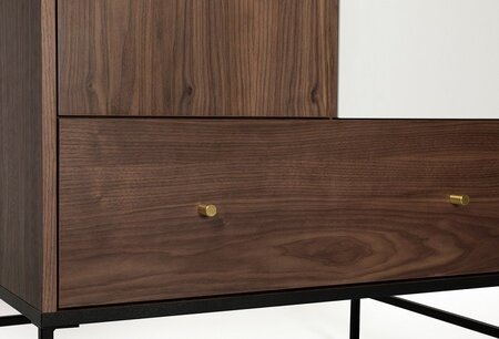 Morana Flora Wardrobe 2 Doors - Walnut White