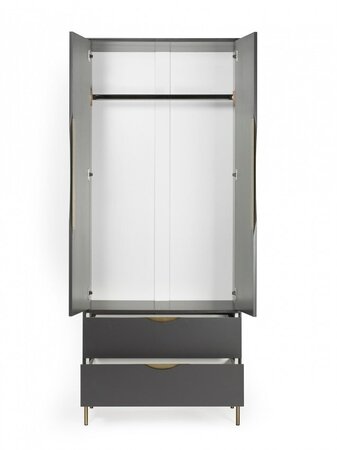 Morana Kobe Wardrobe 2 Doors - Grey