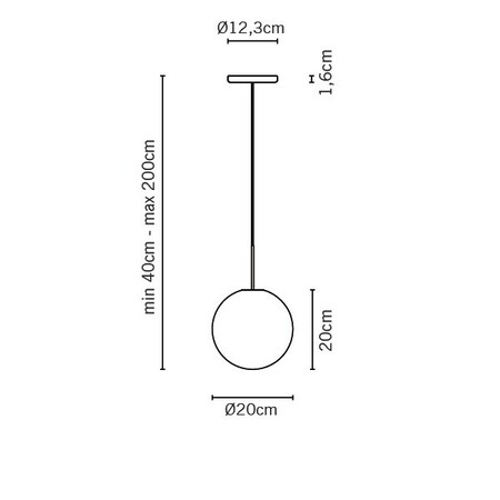 Fabbian Lumi F07 A19 / A17 Sfera Pendelleuchte