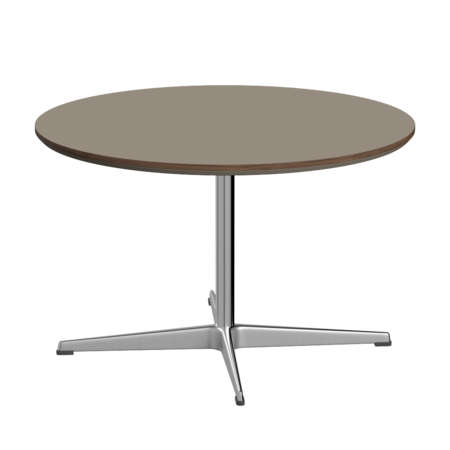 Fritz Hansen A222 Tischserie Säulenfuss - Satin Polierter Aluminium - Brown Ottawa (717)
