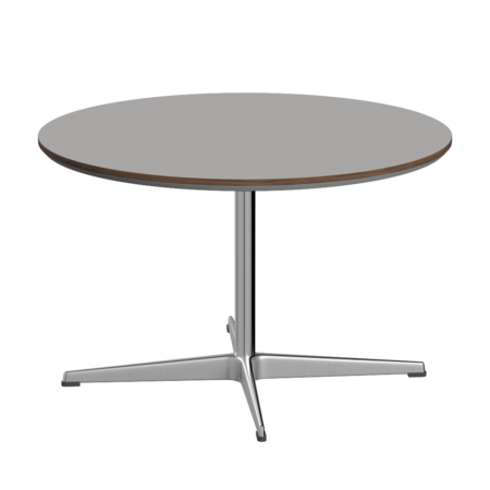 Fritz Hansen A222 Tischserie Säulenfuss - Satin Polierter Aluminium - Grey Efeso (725)