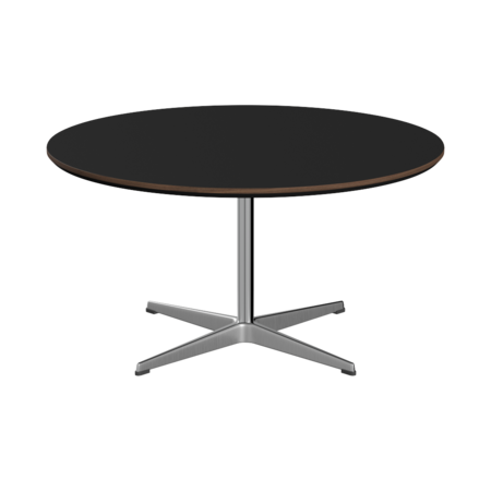 Fritz Hansen A223 Tischserie Säulenfuss - Satin Polierter Aluminium - Schwarz (720)