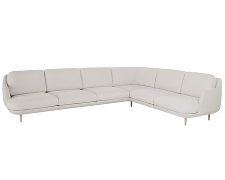 Fritz Hansen Lune™ JH610 - 6-sitzer Ecksofa - Linara 2494/340, Grey mist