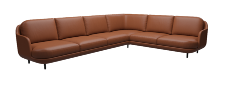 Fritz Hansen Lune™ JH610 - 6-sitzer Ecksofa - Soft-Cognac