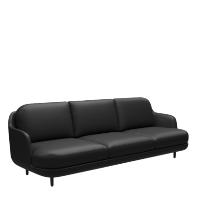 Fritz Hansen Lune™ JH300 - 3-sitzer Sofa - Soft Black