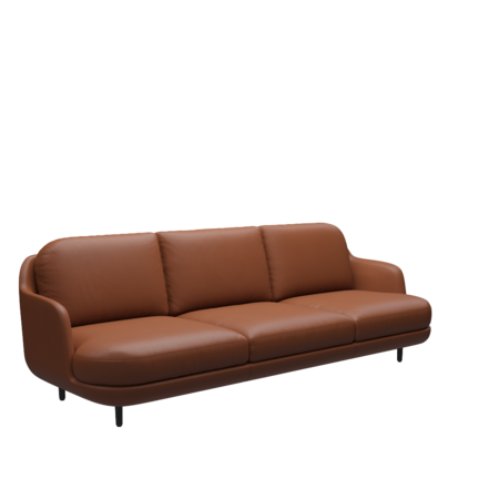 Fritz Hansen Lune™ JH300 - 3-sitzer Sofa - Soft Cognac