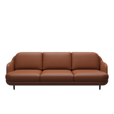 Fritz Hansen Lune™ JH300 - 3-sitzer Sofa - Soft Cognac