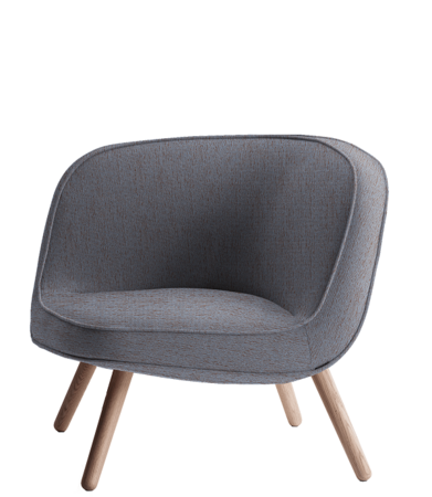 Fritz Hansen VIA57™ BI01 Lounge sessel stoff - ORANGE/BLUE