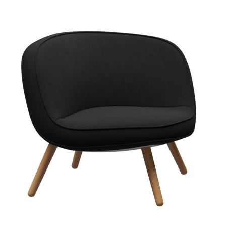 Fritz Hansen VIA57™ BI01 Lounge sessel stoff - Steelcut 190 Black