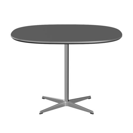Fritz Hansen A603 Super-zirkularer Tisch -Satin Polierter Aluminium -Grey Bromo (724)